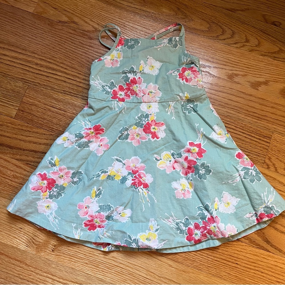 Polo Ralph Lauren sage green floral print button back dress size 3/3T